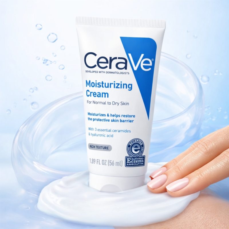 CeraVe Moisturizing Cream for Normal to Dry Skin 56ml with Ceramides and Hyaluronic Acid